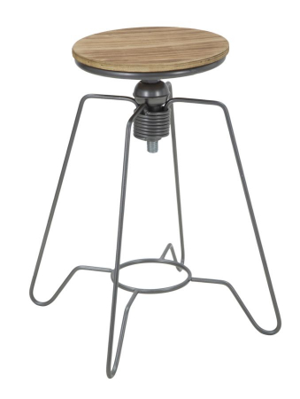 Mobilier bar - Scaun rotund inalt reglabil stil industrial CreativDeco