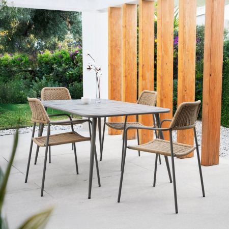 Scaun Milos Silt Beige – design simplu și funcțional pentru terase moderne și spații comerciale aerisite [10]