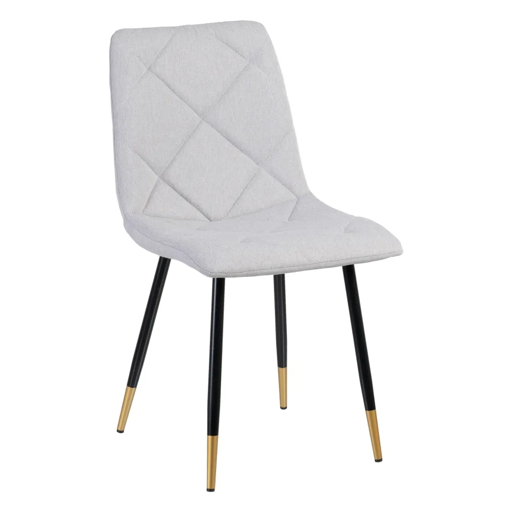 Contemporan - Scaun Style Line Gri Deschis, Stofa Metal - CreativDeco.ro