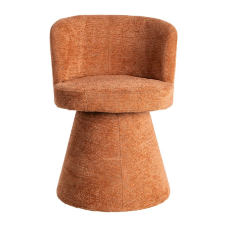 Scaun tapițat din stofă teracota cu mecanism rotativ și bază conică [4]