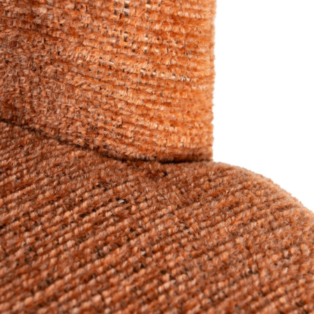 Scaun tapițat din stofă teracota cu mecanism rotativ și bază conică [11]