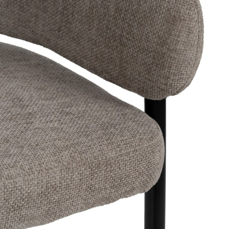 Scaun taupe tapițat cu structură metalică pentru contract [8]