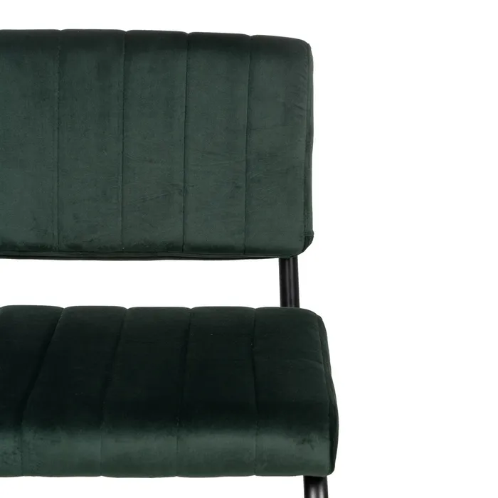 Scaun verde cu baza metalica, catifea fier [6]