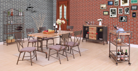 Scaun Manhattan Industrial Sezut Tapitat CreativDeco [7]