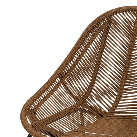 Scaune din polietilenă și oțel pentru exterior, set 2, design ergonomic [5]