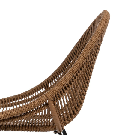 Scaune din polietilenă și oțel pentru exterior, set 2, design ergonomic [8]