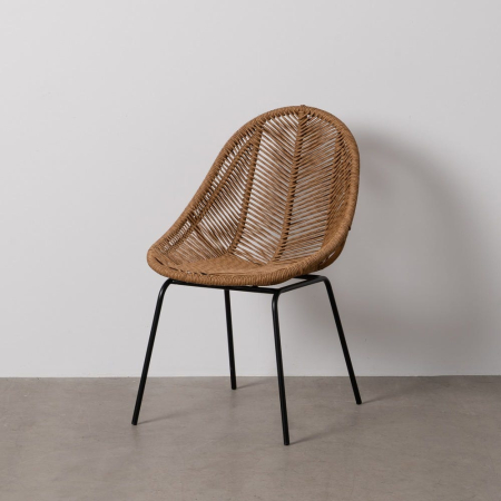 Mobilier Gradina - Scaune din polietilenă și oțel pentru exterior, set 2, design ergonomic