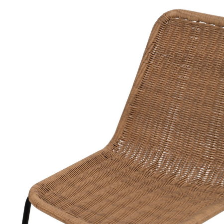 Scaune din polietilenă și oțel pentru exterior, set 2, design minimalist [5]