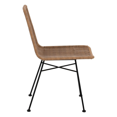 Scaune din polietilenă și oțel pentru exterior, set 2, design modern [2]