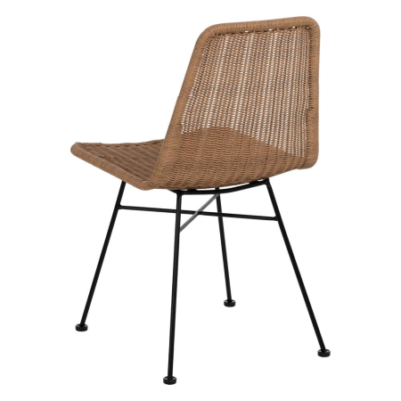 Scaune din polietilenă și oțel pentru exterior, set 2, design modern [3]