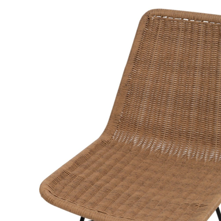 Scaune din polietilenă și oțel pentru exterior, set 2, design modern [5]