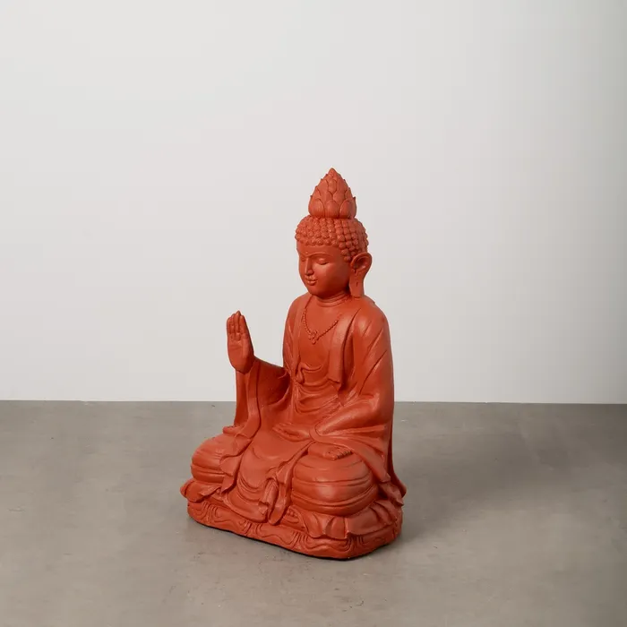 Obiecte decorative - Sculptură Buddha teracotă|Decorațiuni meditative naturale