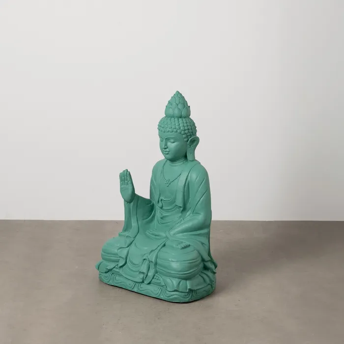 Boho - Sculptură Buddha turcoaz|Decorațiuni meditative și elegante