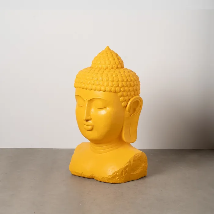Bust Buddha galben|Decorațiuni meditative vibrante