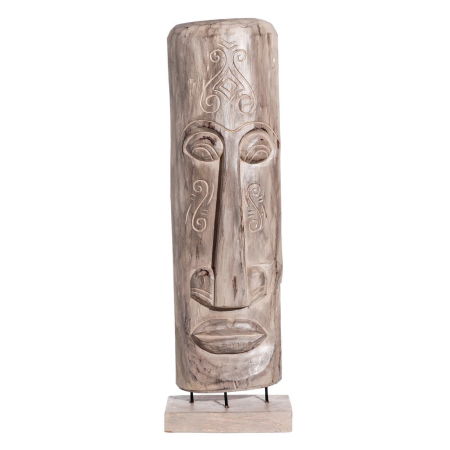 Statuete si Sculpturi - Sculptura decorativa lemn Java cu suport metalic etnica