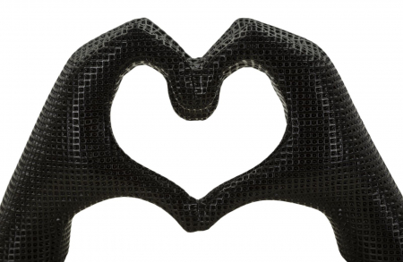 Sculptură decorativă inimă din rășină neagră – imagine principală – Lover Black [3]