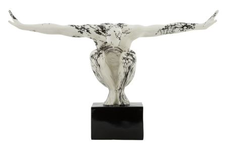 Statuete si Sculpturi - Sculptură decorativă stil oriental cu gimnastă în mișcare