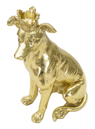 Sculptura decorativa aurie Dog, rasina | creativdeco.ro [4]
