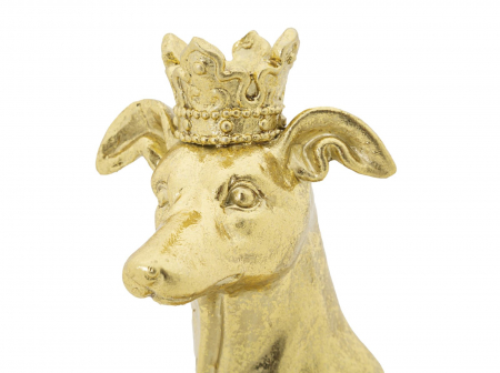 Sculptura decorativa aurie Dog, rasina | creativdeco.ro [6]
