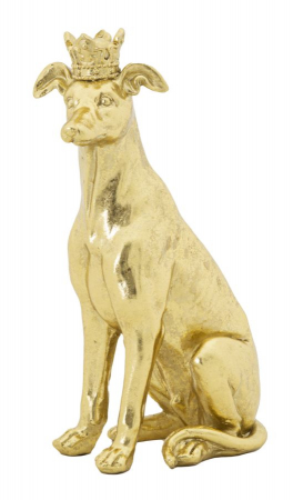 Sculptura decorativa aurie Dog, rasina | creativdeco.ro [3]