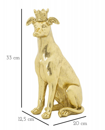 Sculptura decorativa aurie Dog, rasina | creativdeco.ro [2]