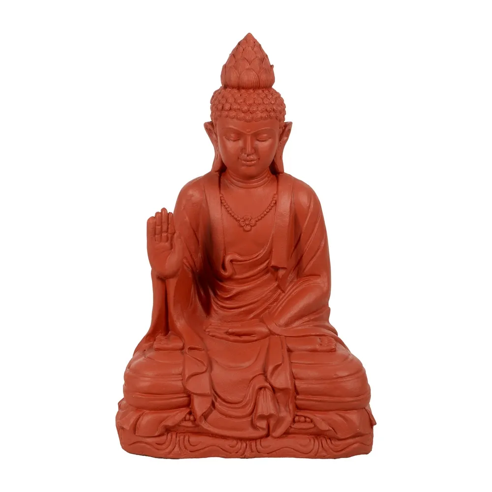 Sculptură Buddha teracotă|Decorațiuni meditative naturale [1]