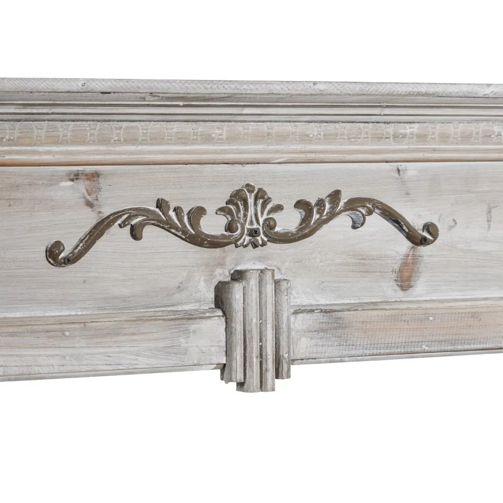 Semineu decorativ alb antichizat | Decoratiuni vintage de interior [3]