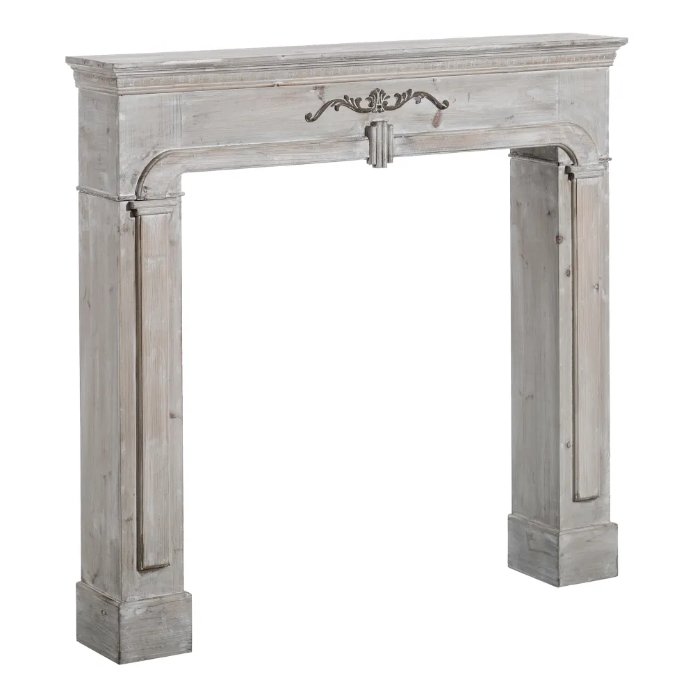 Decoratiuni perete - Semineu decorativ alb antichizat | Decoratiuni vintage de interior