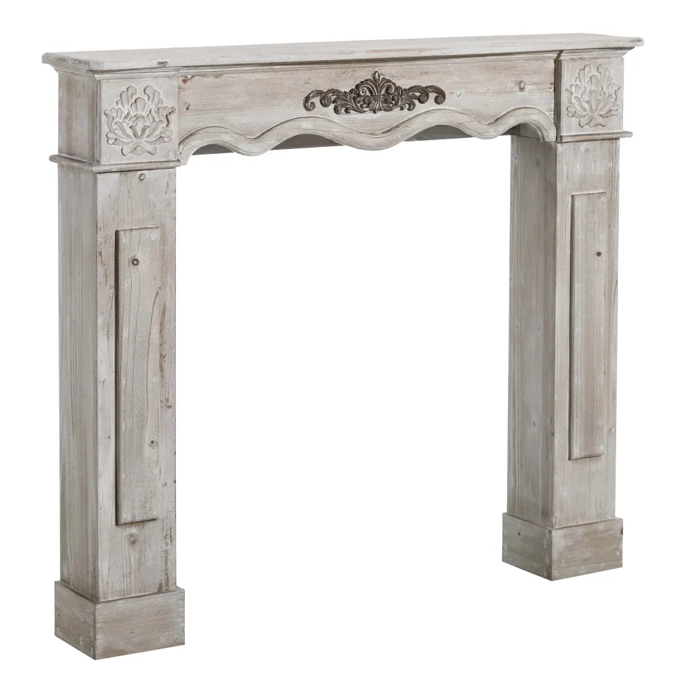Decoratiuni perete - Semineu decorativ vintage alb | Piese de decor impresionante