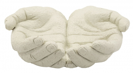 Servirea mesei - Set boluri decorative mâini din rășină bej – imagine principală – Hands Stons