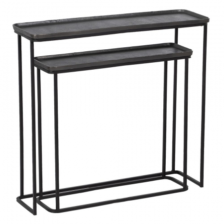 Set console înguste industriale – aluminiu & metal negru [3]