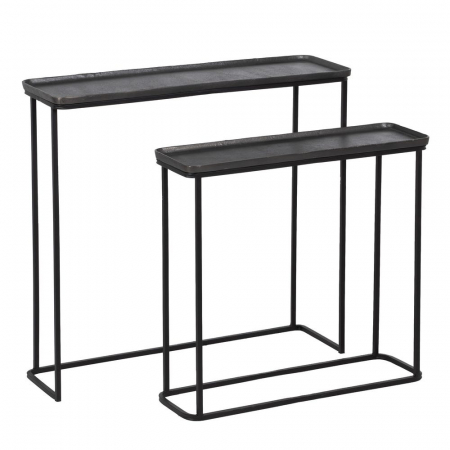 Set console înguste industriale – aluminiu & metal negru [2]