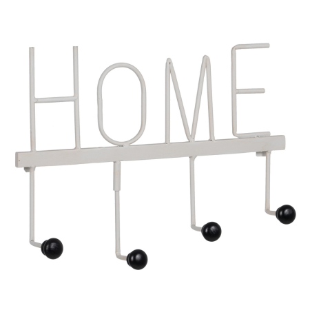 Cuiere perete - Set 2 cuiere de perete din metal alb cu inscripția HOME