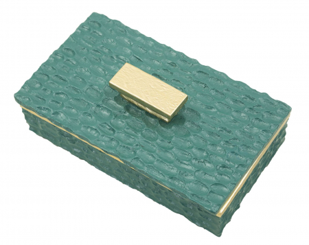 Cutiuțe decorative din rășină verde cu detalii aurii – imagine principală – Grent [3]