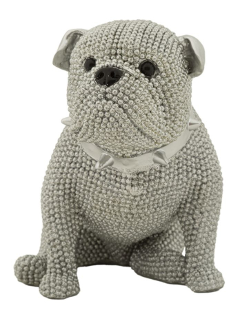 Obiecte decorative - Figurine bulldog argintii – imagine principală – Sparky