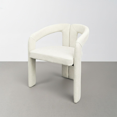 Scaune - Set de 2 scaune dining și HORECA cu brațe și tapițerie crem