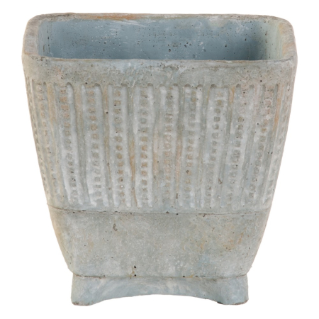 Ghivece, Vase Exterior - Set 2 ghivece decorative pătrate din ciment, cele mai mari din colecție