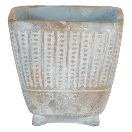 Ghivece, Vase Exterior - Set 2 ghivece decorative pătrate din ciment, mărime mare