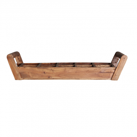 Stil de design - Jardiniere lemn mahogany etnice|Decoratiuni plante premium