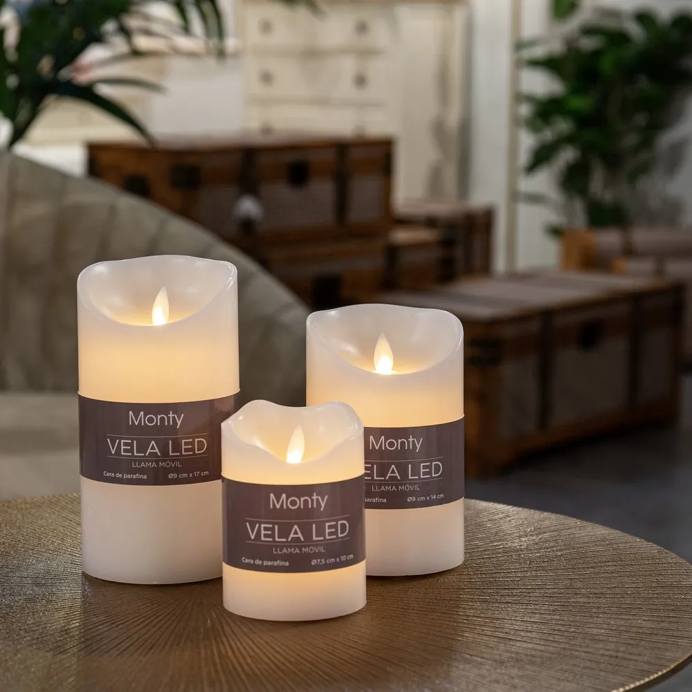Set 2 Lumanari LED Albe cu Flacara Mobila | Lumini Ambientale [2]
