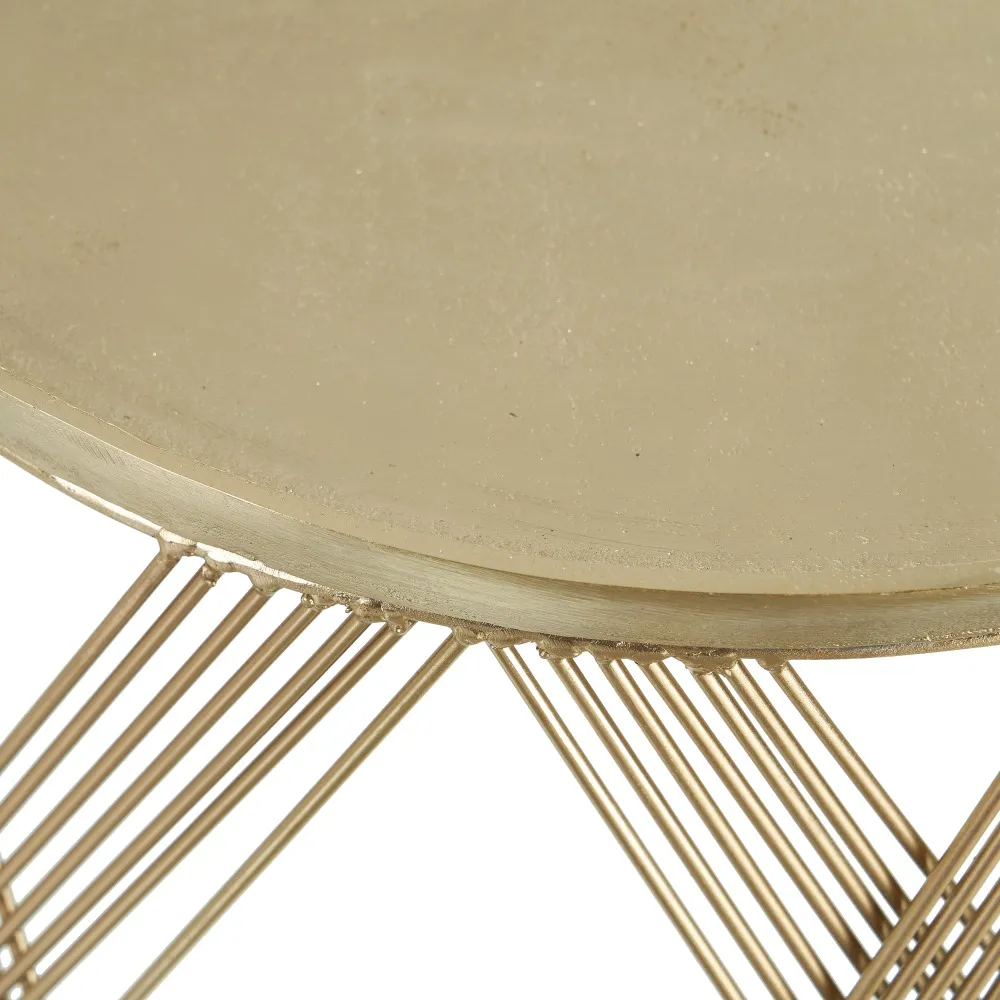 Set 2 masute cafea metal auriu, aluminiu-creativdeco.ro [7]