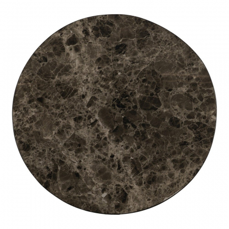 Set masute ceramica maro marmura si acacia, rotunde elegante [8]