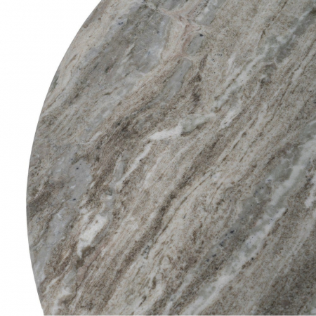 Set masute marmura si lemn mango, blat alb si baza maro inchis [4]