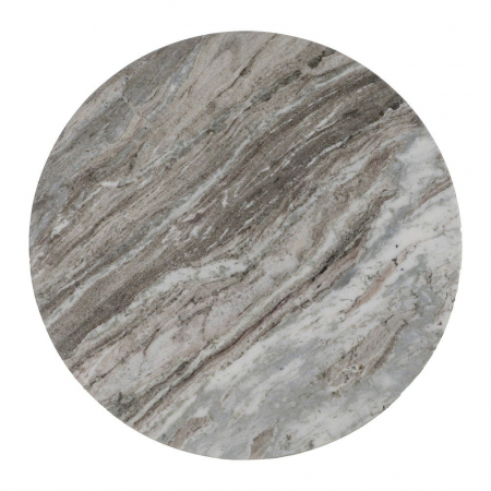 Set masute marmura si lemn mango, blat alb si baza maro inchis [7]