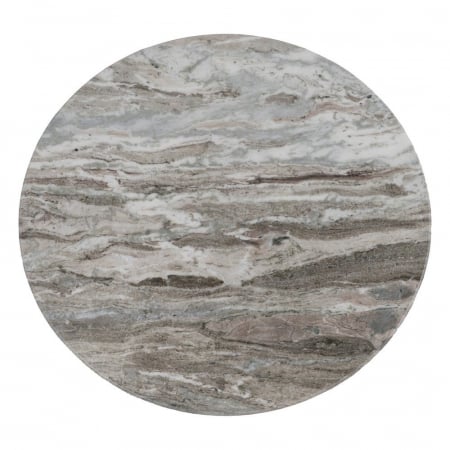 Set masute marmura cupru metal oval, blat rotund alb venaturi gri [8]