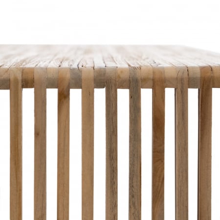 Set masute nesting tec reciclat, lemn natur, lamele verticale [10]