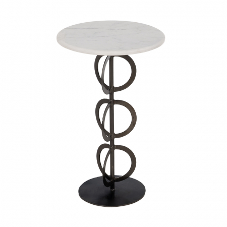 Set Masute Marmura Alba Neagra CreativDeco - Design Geometric si Contrast Elegant [2]