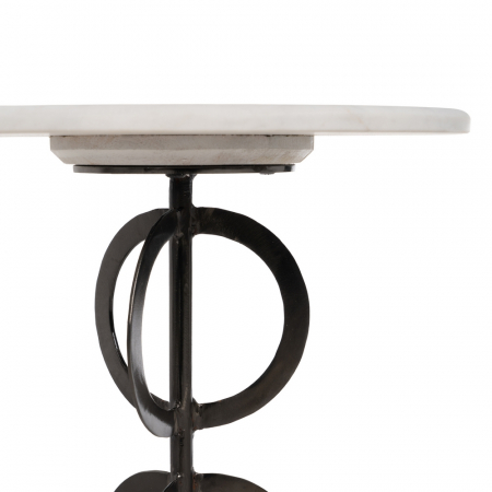 Set Masute Marmura Alba Neagra CreativDeco - Design Geometric si Contrast Elegant [6]