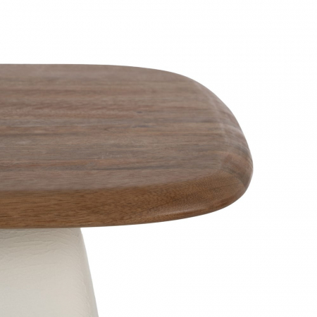 Set masute patrate mango si metal crem mat, stil japandi modern [2]