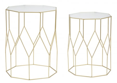Mese - Masute laterale geometrice New Glass CreativDeco